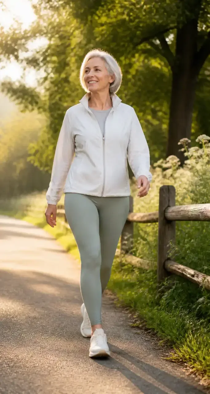 Femme senior pratiquant une activité physique de prévention