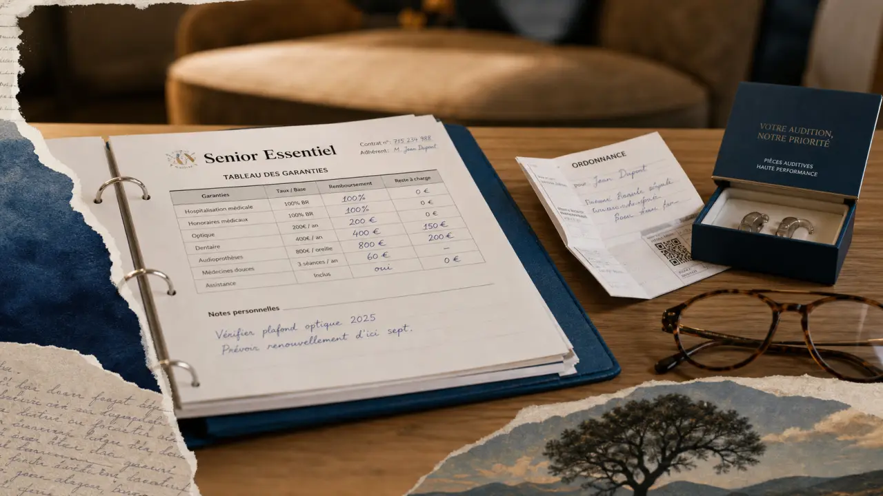 Mutuelle senior essentiel : tableau garanties pour maîtriser le budget santé