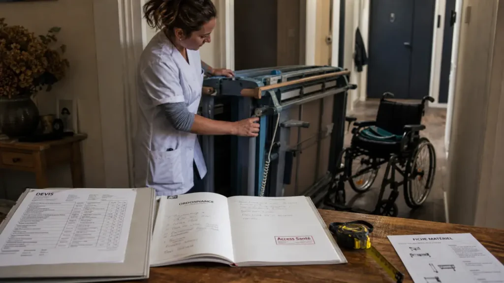 acces santé matériel médical : installation à domicile, lit médicalisé compact et devis