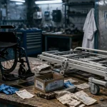 association récupération matériel médical : fauteuil roulant et lit médicalisé reconditionnés en atelier