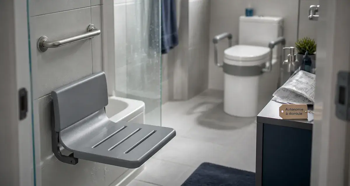 Identité matériel médical : siège de douche et barre d’appui pour l’autonomie à domicile