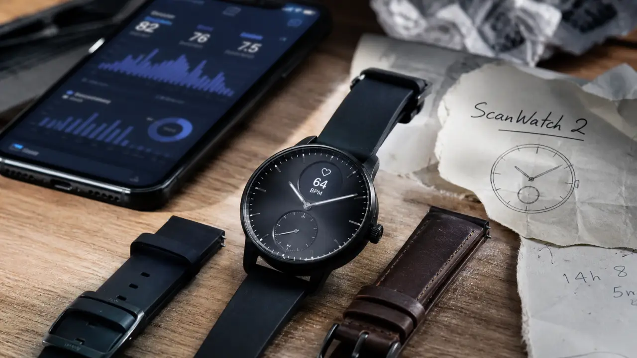 Montre connectée Withings ECG : 35 jours d’autonomie, design premium