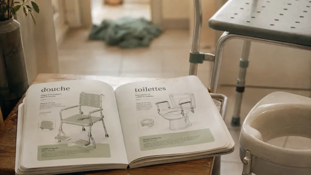 catalogue matériel médical maintien à domicile pour sécuriser douche et toilettes