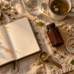 Complément alimentaire anxiété : flacon et plantes apaisantes pour les symptômes